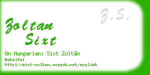 zoltan sixt business card